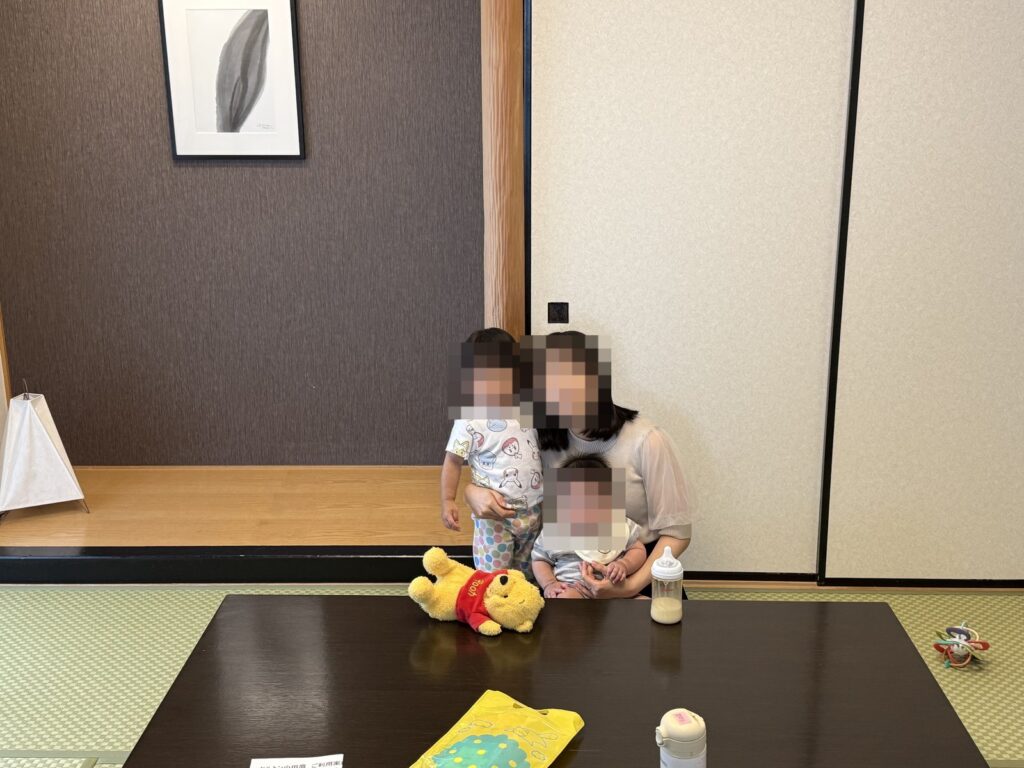 家族での記念写真